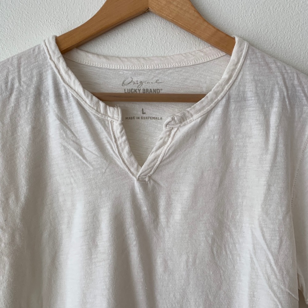 White V-Neck T-Shirt